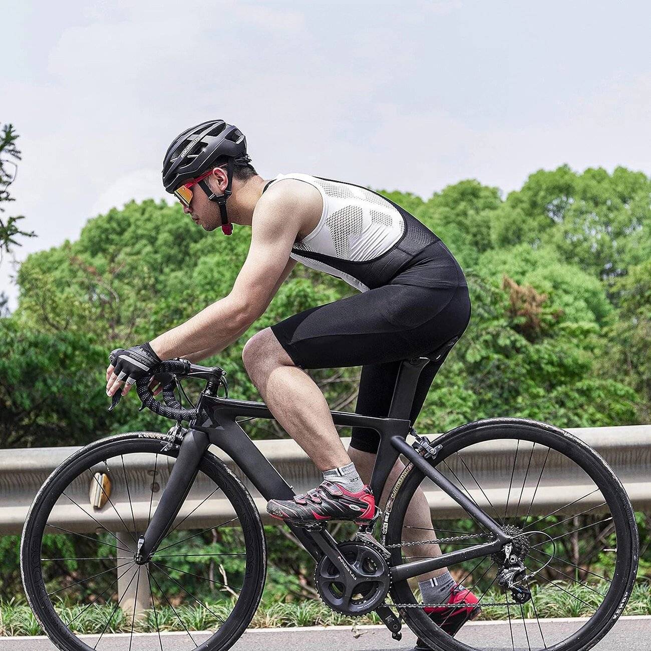 Rockbros RK20022XL kurze Trägerhose XXL-Polster – schwarz