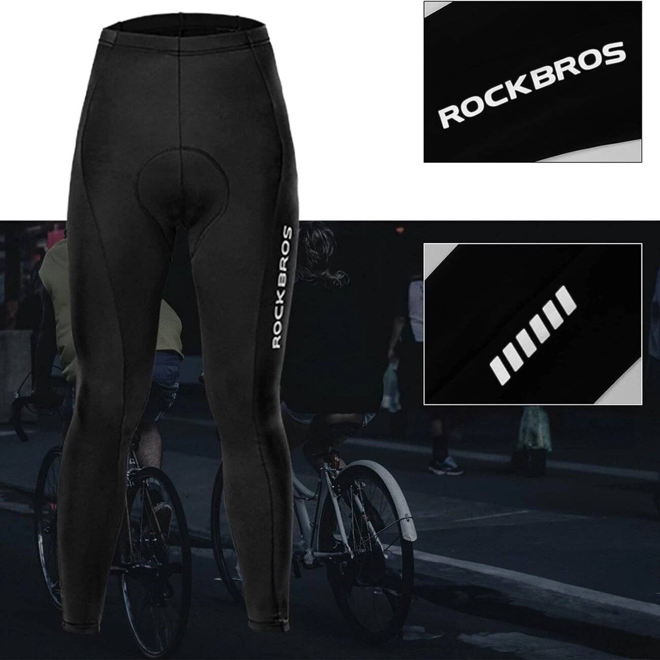 Rockbros RK2004L atmungsaktive Radhose L-Einsatz – schwarz