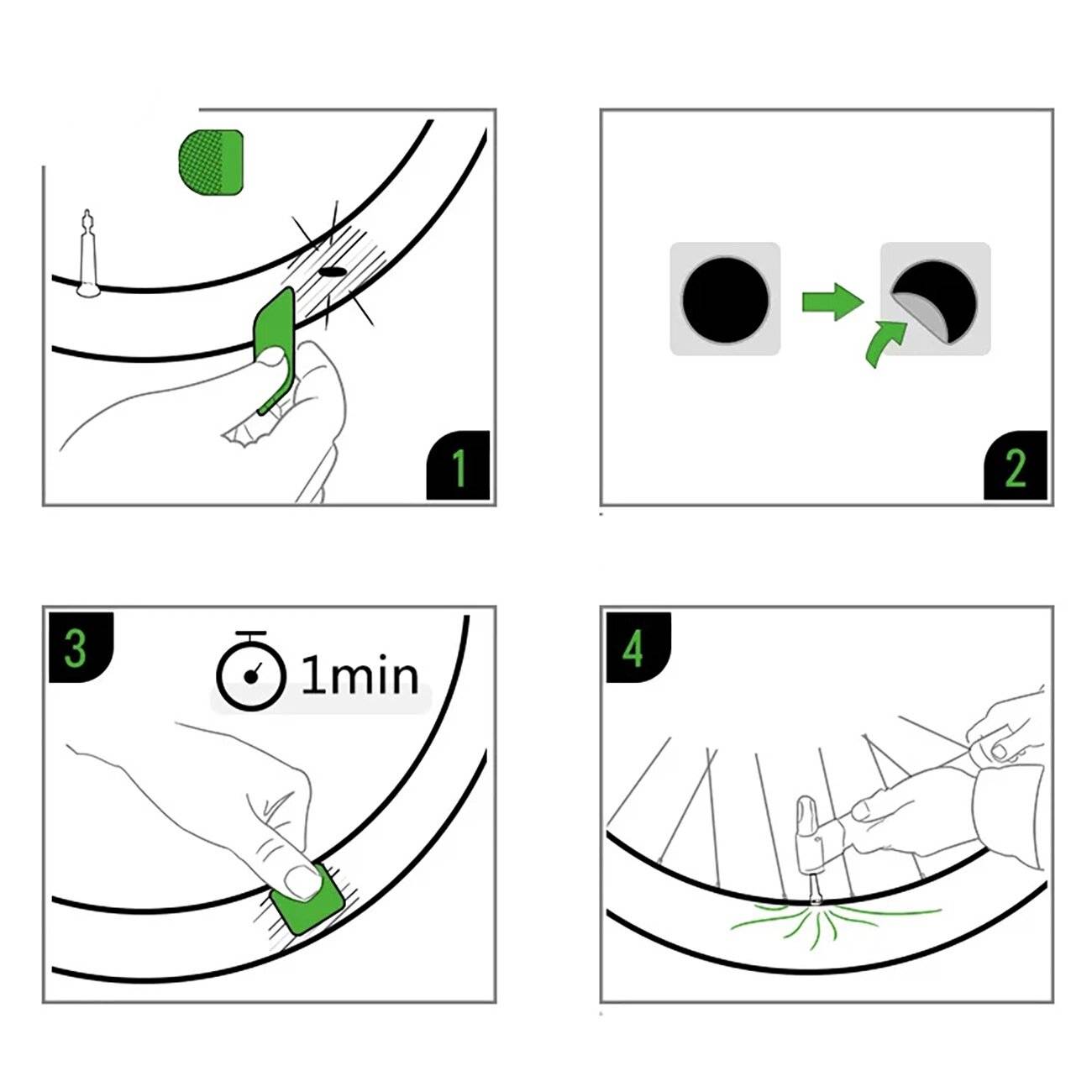 Rockbros GJ2001 Reparaturset Fahrradschläuche – durchscheinend