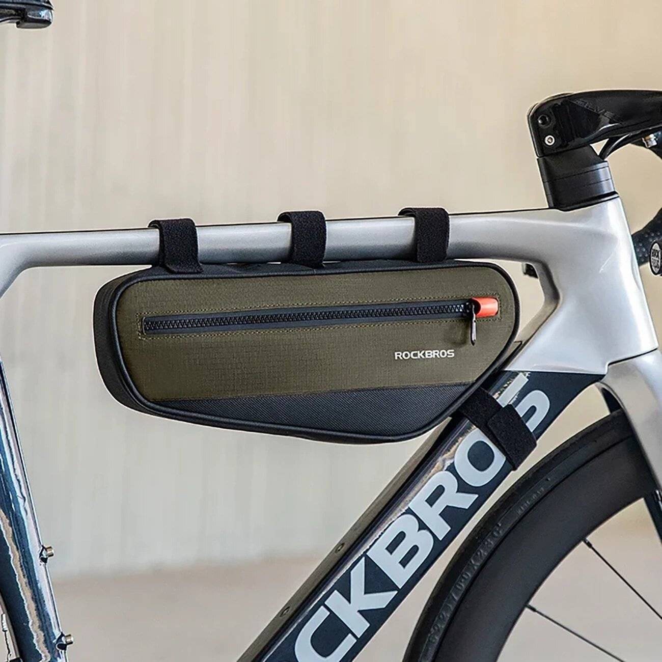 Rockbros 30120079001 Fahrradtasche 1,7 l Rahmen – Grün Schwarz