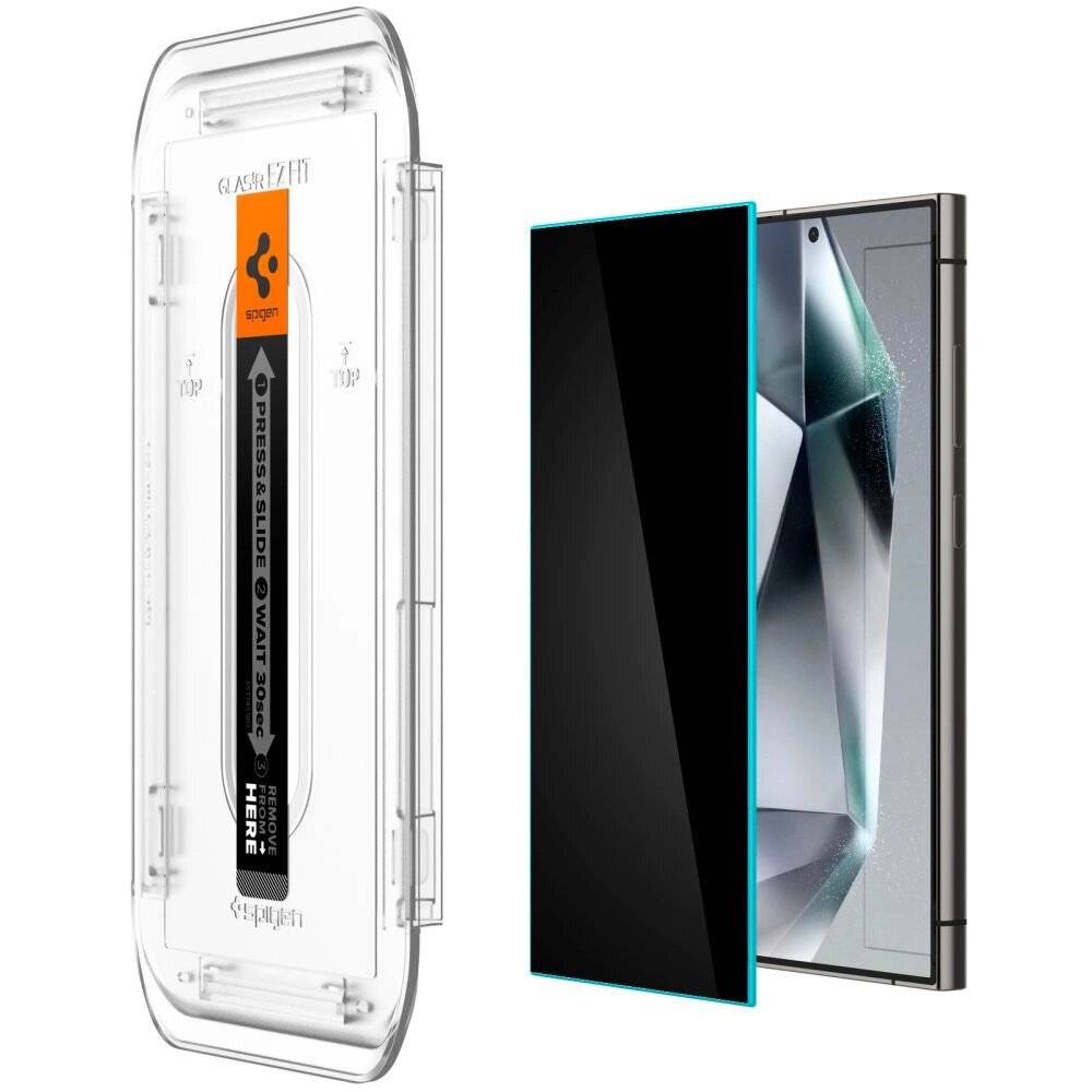 Spigen Glas.tR EZ Fit Privacy gehärtetes Glas Samsung Galaxy S24 Ultra - 2 Stk.