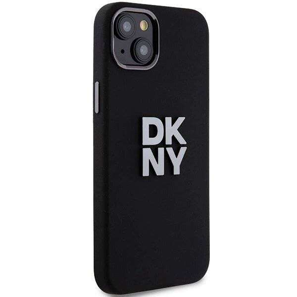 DKNY Liquid Silicone Metal Logo Hülle iPhone 15 Plus / 14 – Schwarz