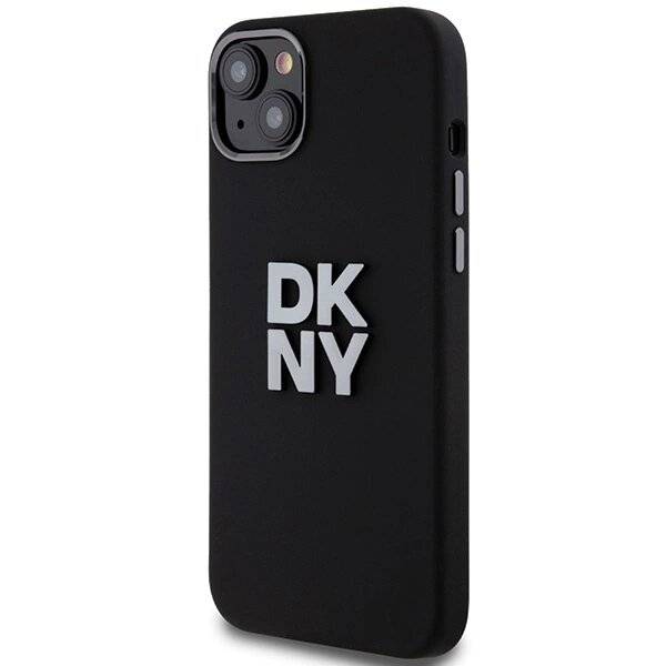 DKNY Liquid Silicone Metal Logo Hülle iPhone 15 Plus / 14 – Schwarz