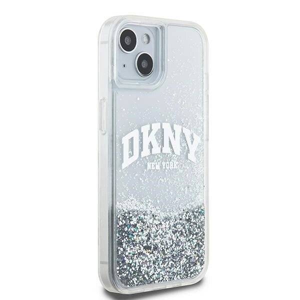 DKNY Liquid Glitter Big Logo Hülle iPhone 15 / 14 13 – Weiß