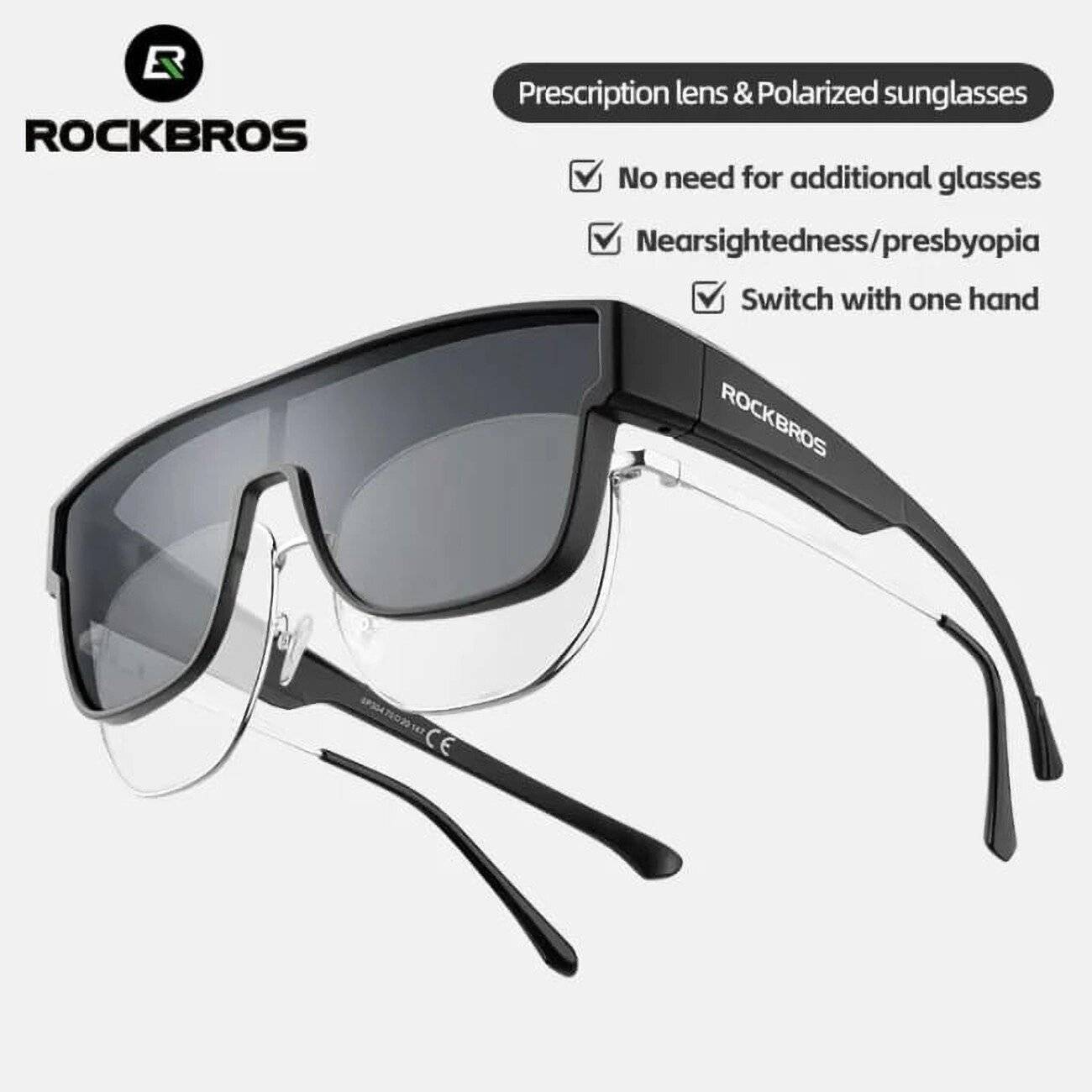 Rockbros SP304 Polarisierte Radsportbrille - Schwarz