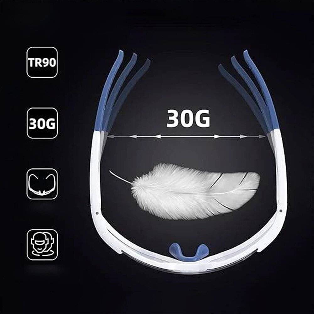 Rockbros SP297 polarisierende Fahrradbrille – weiß