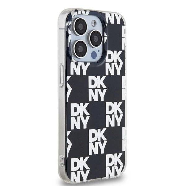 DKNY IML Checkered Mono Pattern Hülle iPhone 15 Pro Max – Schwarz