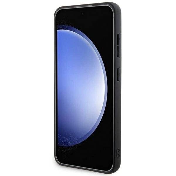 DKNY Leder Mono Stripe & Metal Logo Hülle Samsung Galaxy S24 – Schwarz