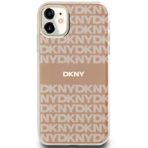 DKNY IML Mono & Stripe MagSafe-Hülle iPhone 11 / Xr – Rosa