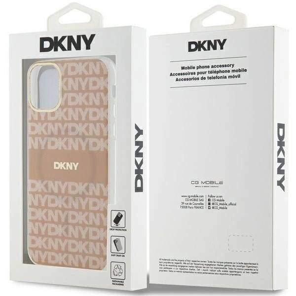 DKNY IML Mono & Stripe MagSafe-Hülle iPhone 11 / Xr – Rosa