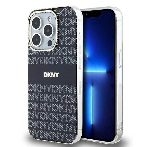 DKNY IML Mono & Stripe MagSafe Hülle iPhone 13 Pro Max – Schwarz