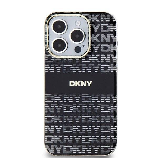 DKNY IML Mono & Stripe MagSafe Hülle iPhone 14 Pro – Schwarz