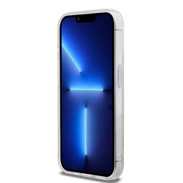 DKNY IML Checkered Mono Pattern & Printed Stripes MagSafe-Hülle iPhone 15 Pro – Beige