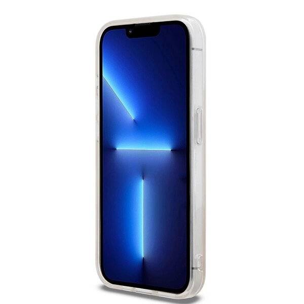 DKNY IML Checkered Mono Pattern & Printed Stripes MagSafe-Hülle iPhone 15 Pro – Rosa