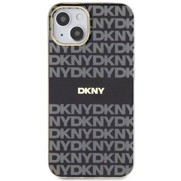 DKNY IML Mono & Stripe MagSafe Hülle iPhone 15/14/13 – Schwarz