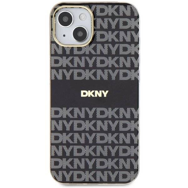 DKNY IML Mono & Stripe MagSafe Hülle iPhone 15 Plus / 14 – Schwarz