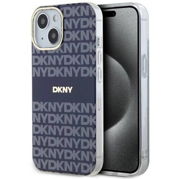 DKNY IML Mono & Stripe MagSafe Hülle iPhone 15 / 14 13 – Blau