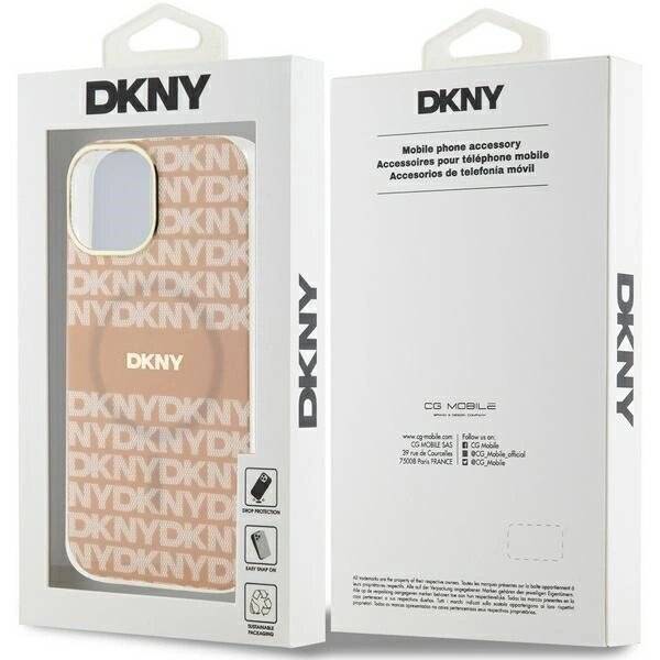 DKNY IML Mono & Stripe MagSafe-Hülle iPhone 15 / 14 13 – Rosa