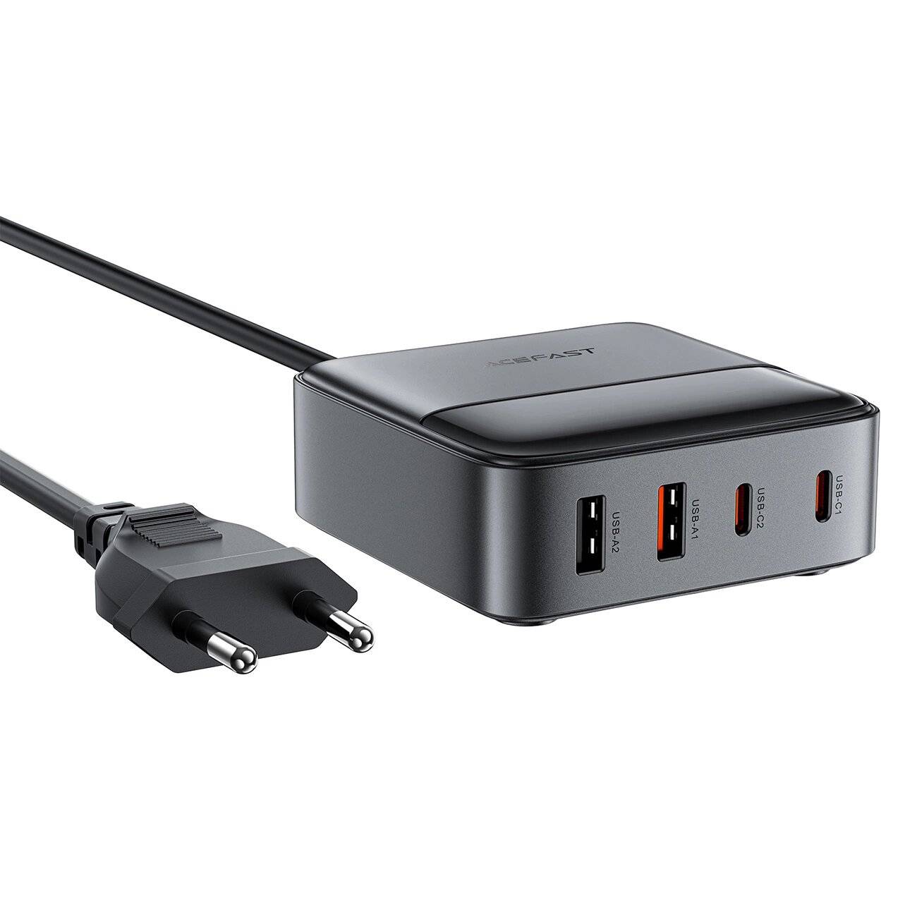 Acefast Z6 GaN Tischladegerät 2x USB-A / USB-C PD 65W - Schwarz