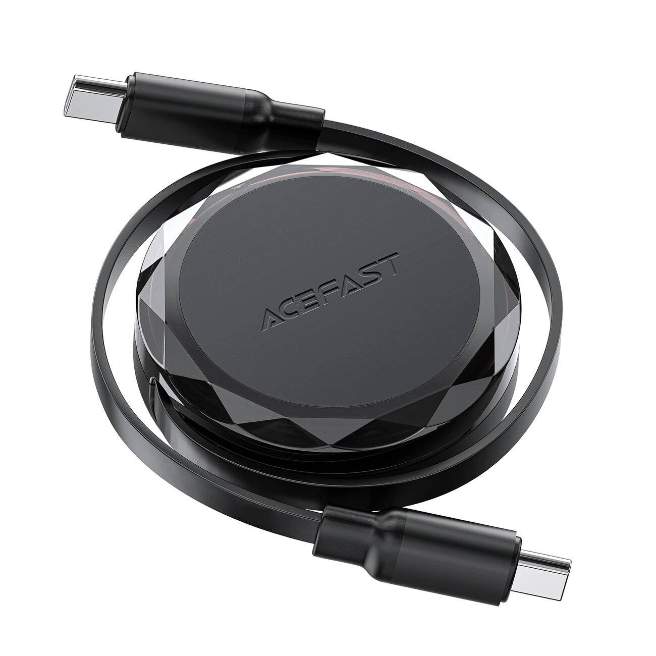 Acefast C13-03 USB-C – 60 W einziehbares Kabel Schwarz