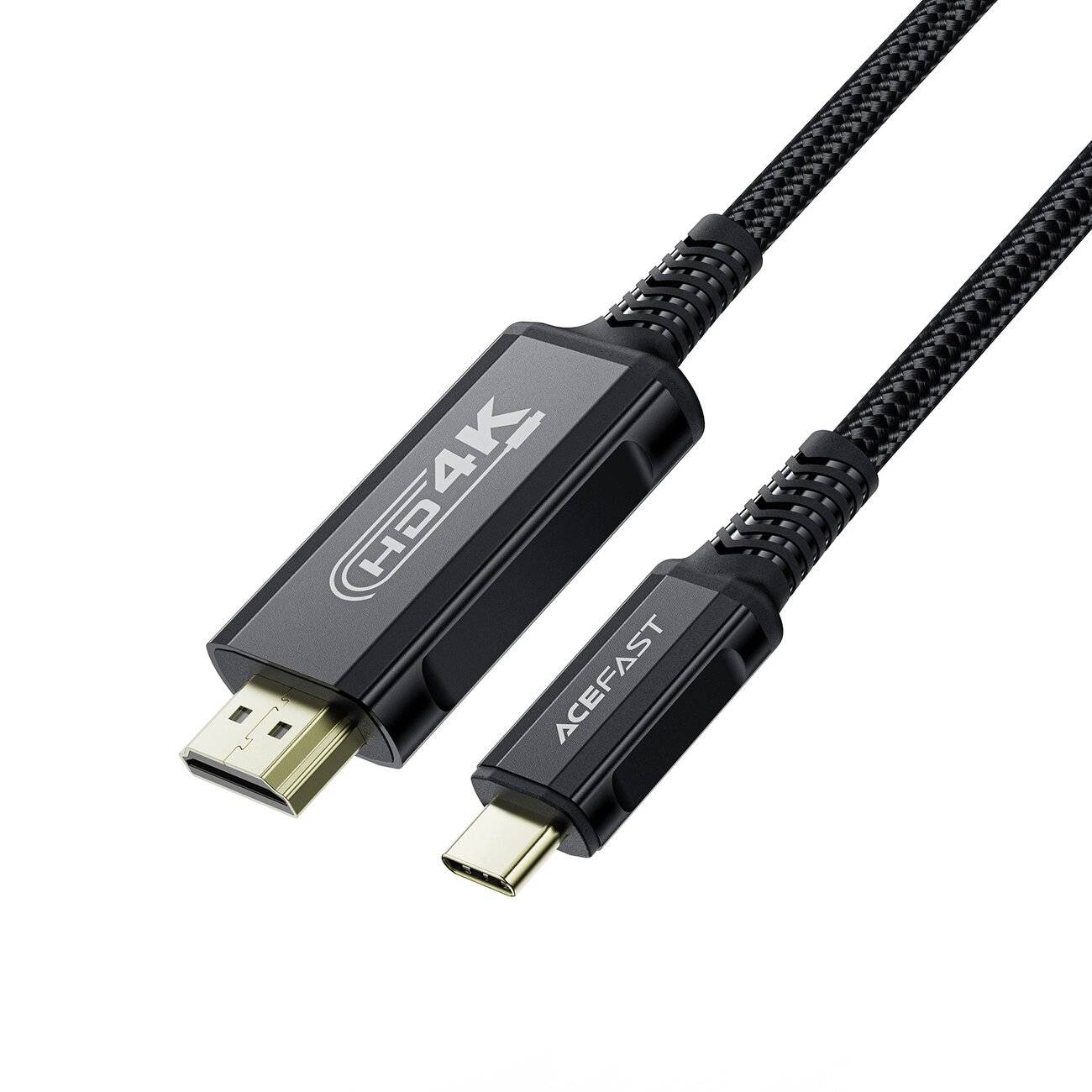 Acefast C1 USB-C/HDMI-Videokabel 4K 60 Hz HDR 1,8 m – Schwarz