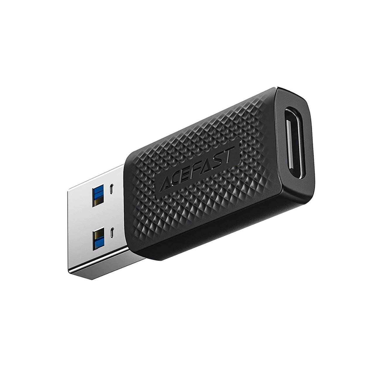 Acefast J2 USB-C 3.0 weiblich USB-A männlich 5 Gbit/s Adapter – Schwarz