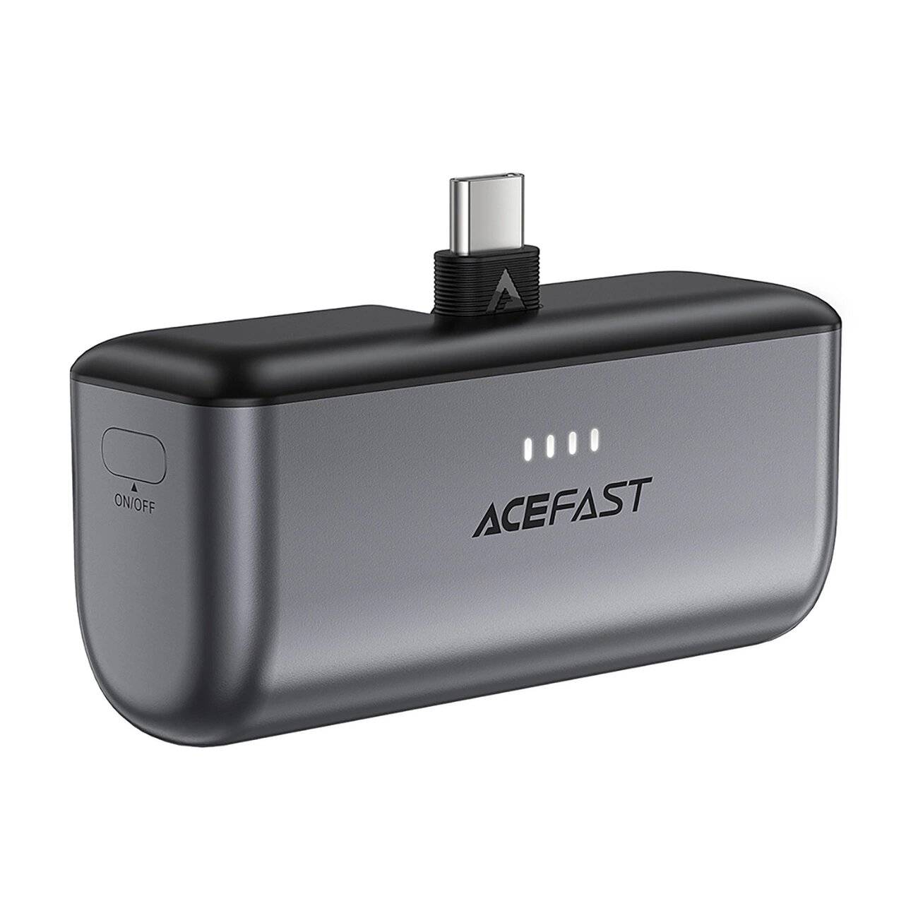 Acefast M9 5000mAh Powerbank USB-C männlich / weiblich PD 20W - schwarz
