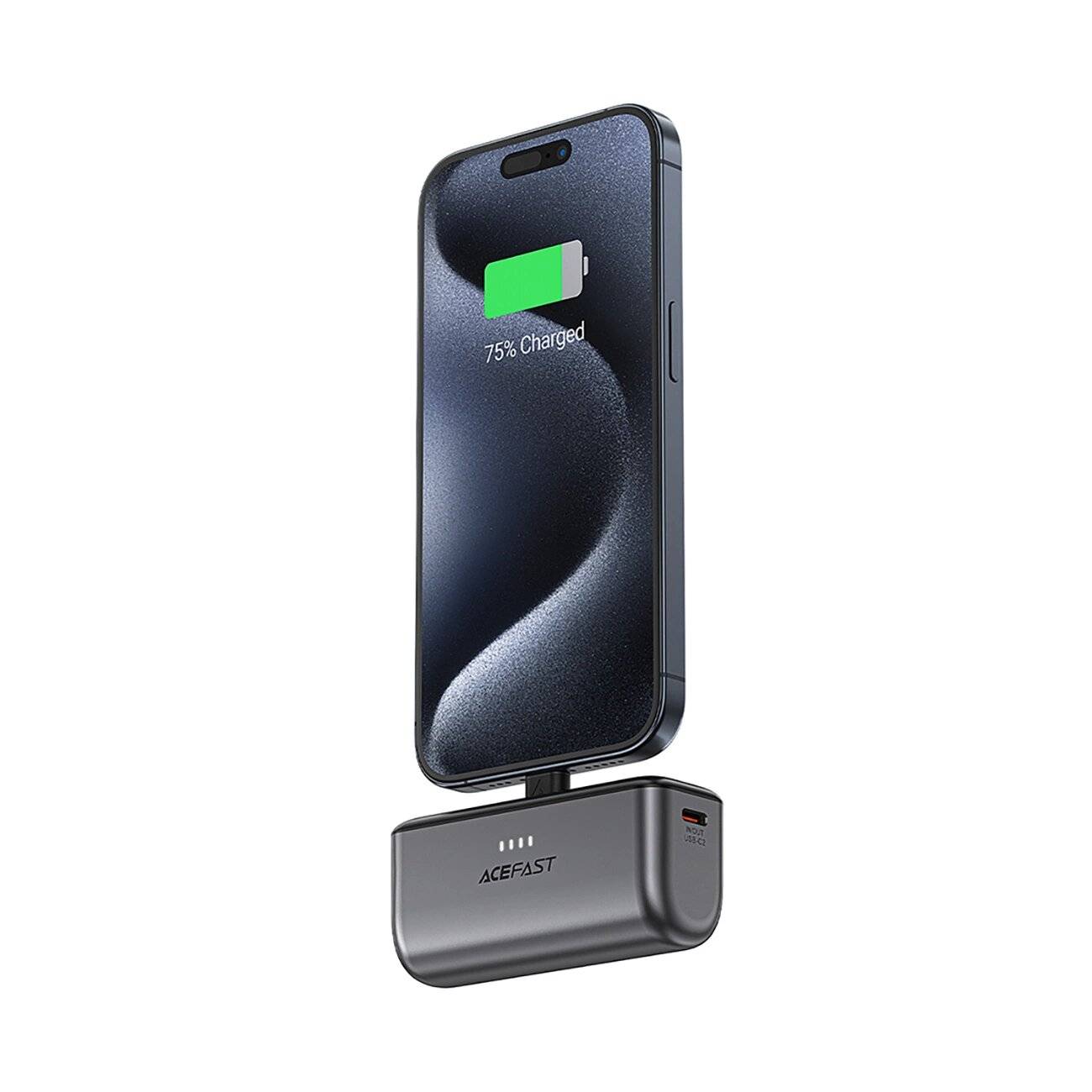 Acefast M9 5000mAh Powerbank USB-C männlich / weiblich PD 20W - schwarz