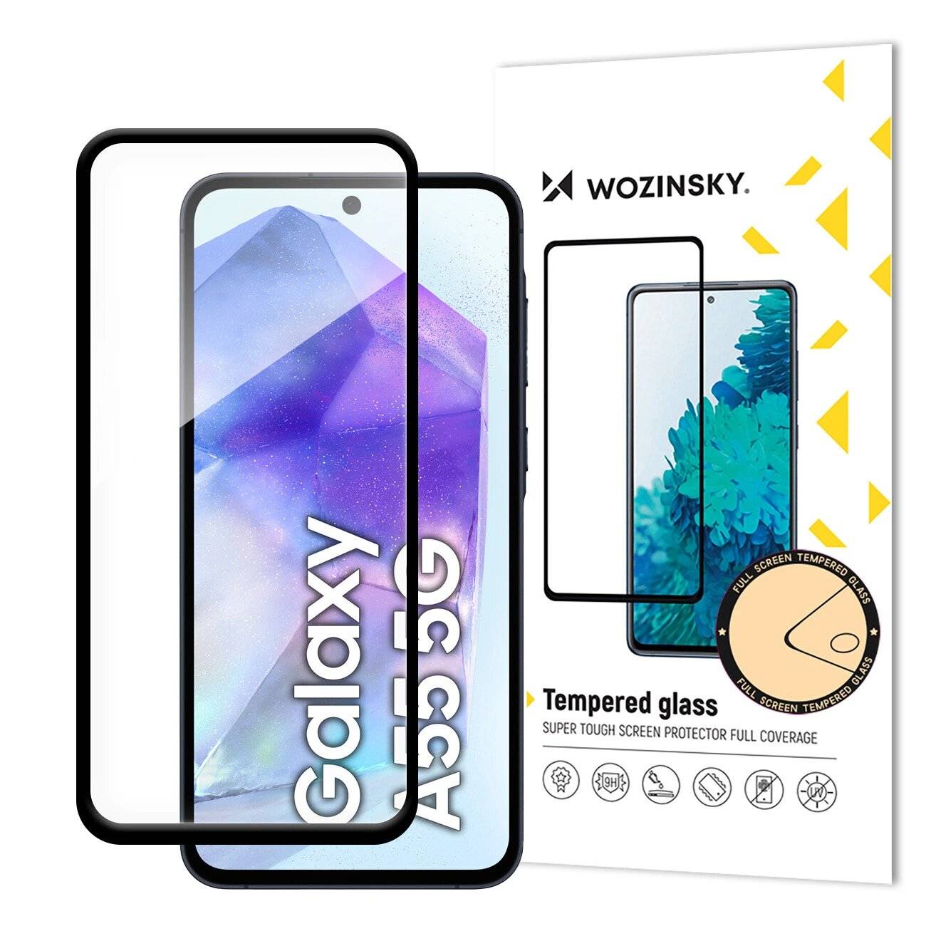Wozinsky superbeständiges Vollkleber-Hartglas gesamten Bildschirm des Samsung Galaxy A56 / A36