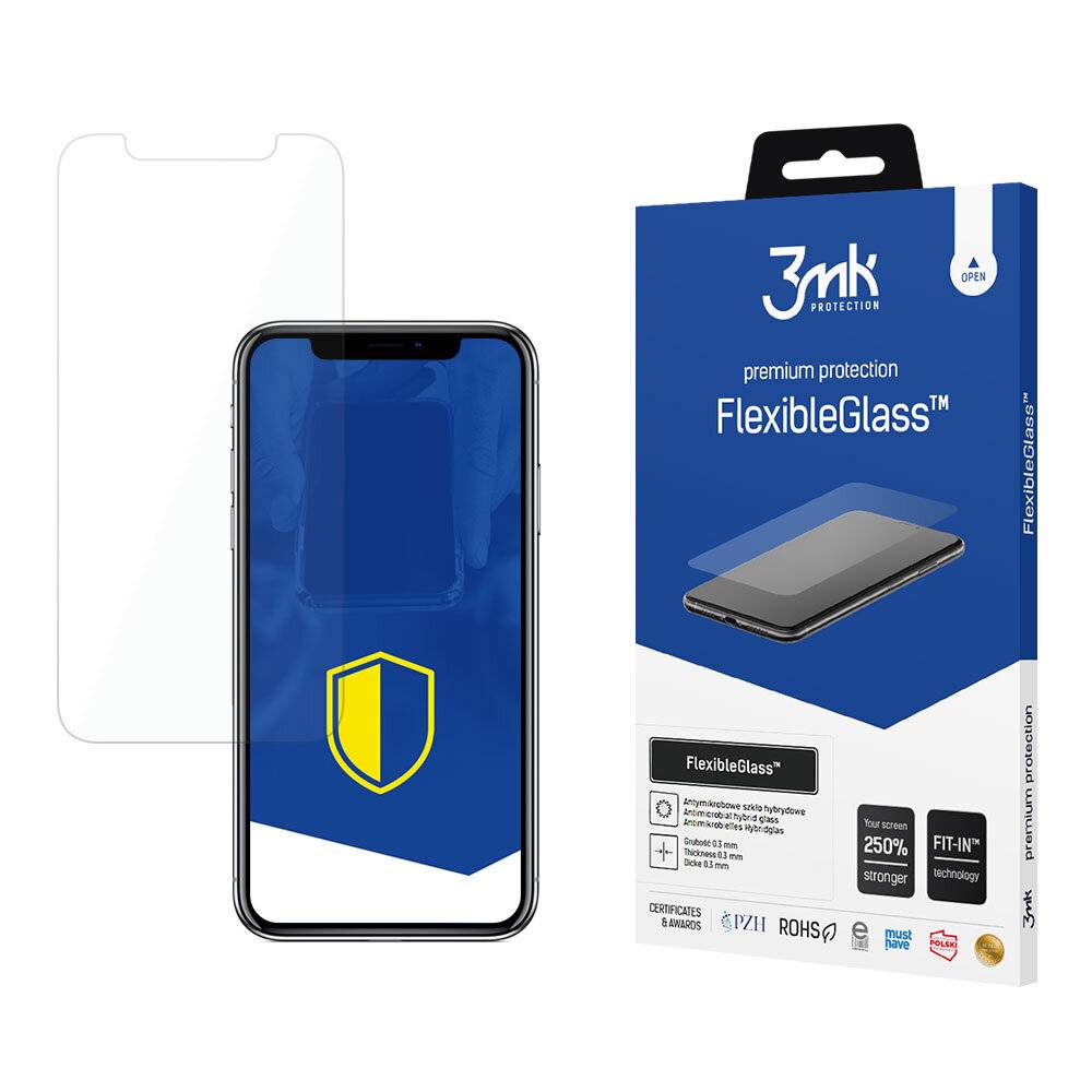 Displayschutzfolieset mit Verpackung, die den Markennamen 