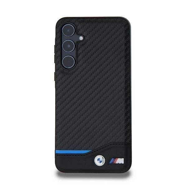 BMW Leder Carbon Hülle Samsung Galaxy A55 - schwarz