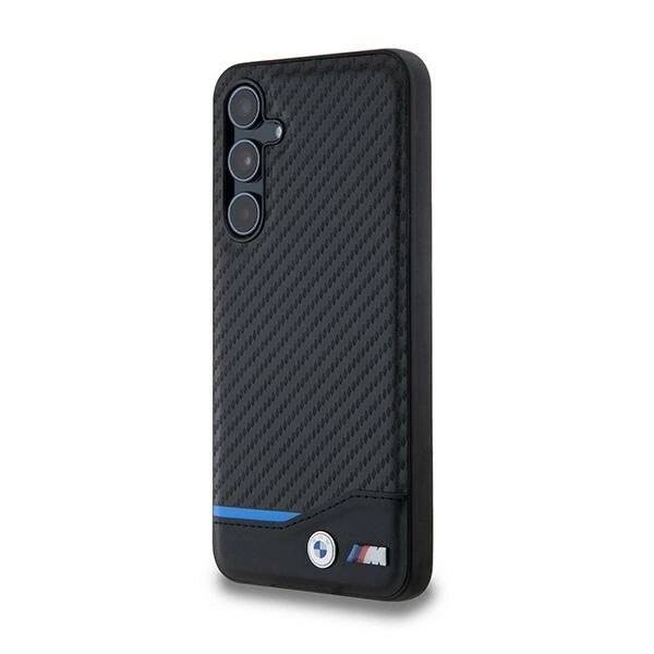 BMW Leder Carbon Hülle Samsung Galaxy A55 - schwarz