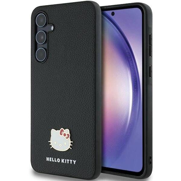 Hello Kitty Metal Logo Head Hülle Samsung Galaxy A55 – Schwarz