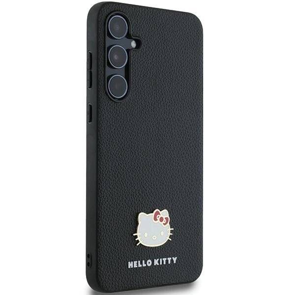 Hello Kitty Metal Logo Head Hülle Samsung Galaxy A55 – Schwarz