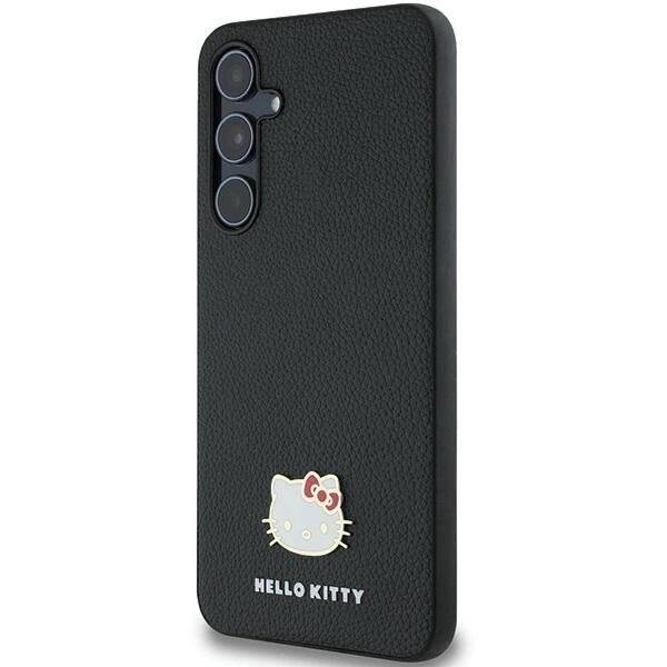 Hello Kitty Metal Logo Head Hülle Samsung Galaxy A55 – Schwarz