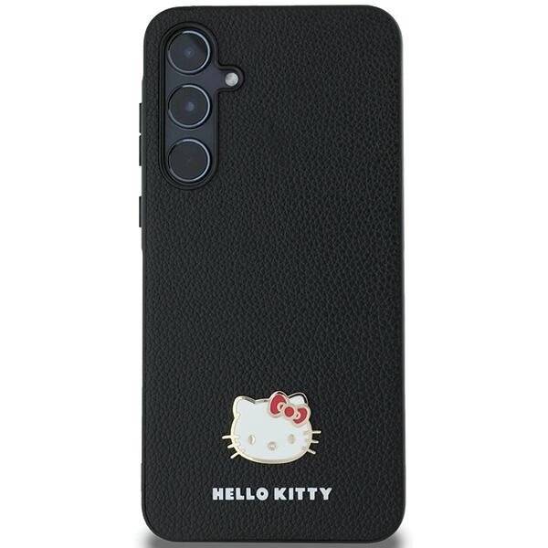 Hello Kitty Metal Logo Head Hülle Samsung Galaxy A55 – Schwarz