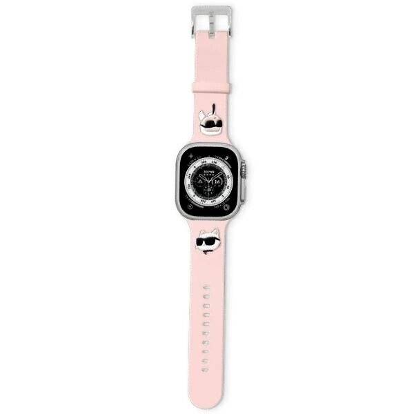 Karl Lagerfeld 3D Rubber Karl&Choupette Heads Armband Apple Watch 38/40/41 mm – Rosa