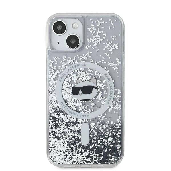Karl Lagerfeld Liquid Glitter Choupette Head MagSafe Hülle iPhone 15 / 14 13 – transparent