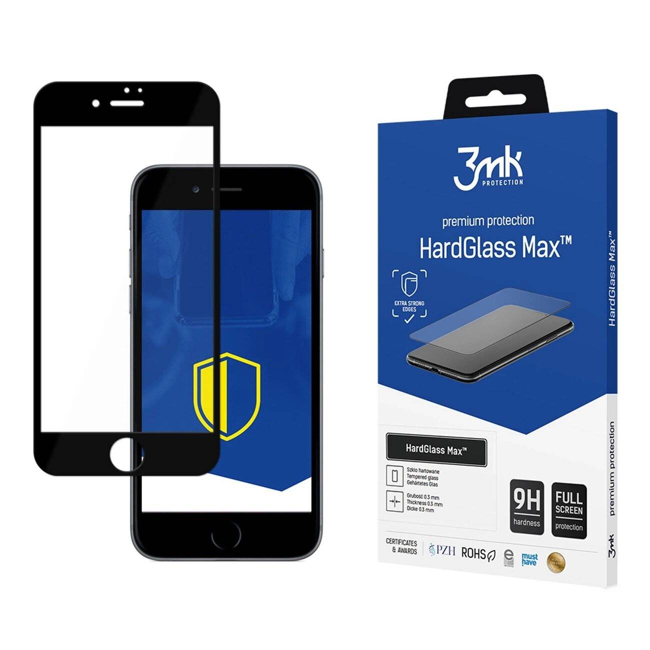 9H 3mk HardGlass Max™ Glas iPhone 8