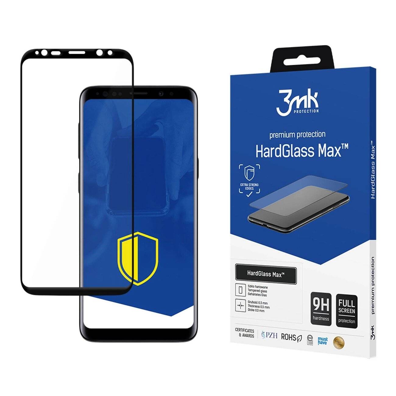 9H 3mk HardGlass Max™ Glas Samsung Galaxy S9