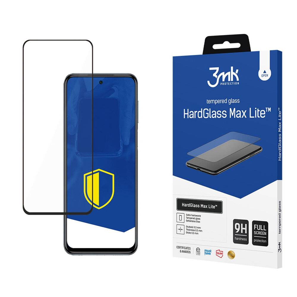 9H 3mk HardGlass Max Lite™ Glas Xiaomi Redmi Note 9 Pro