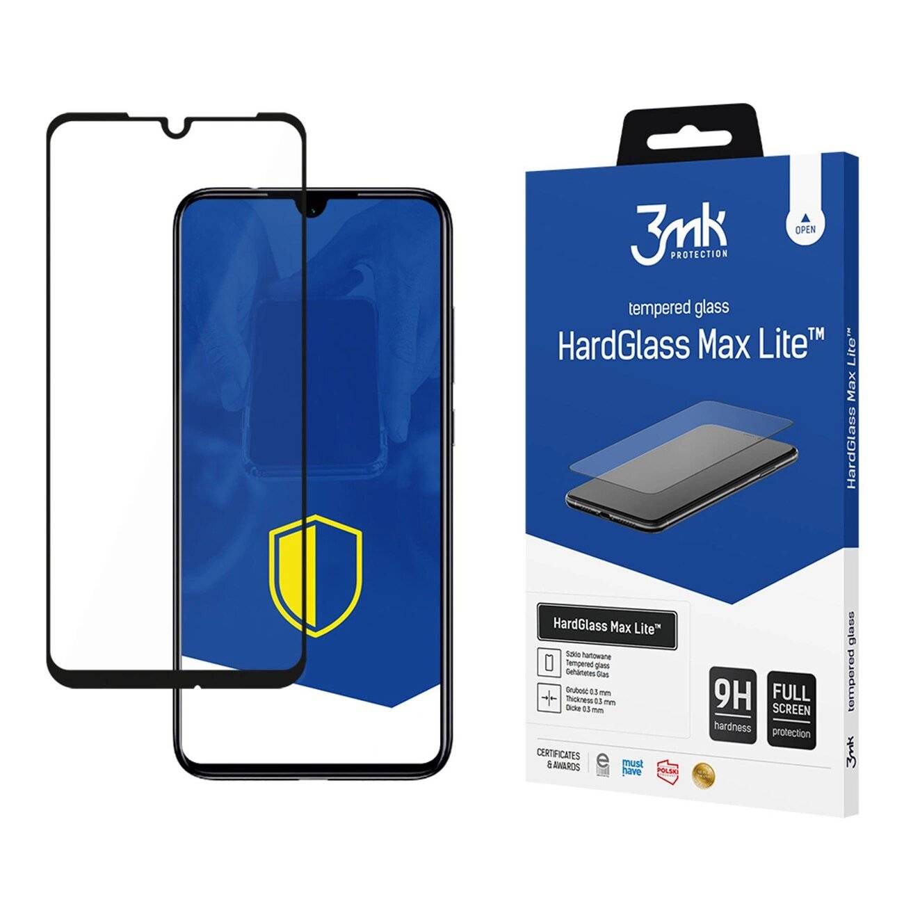 9H 3mk HardGlass Max Lite™ Glas Xiaomi Redmi Note 7