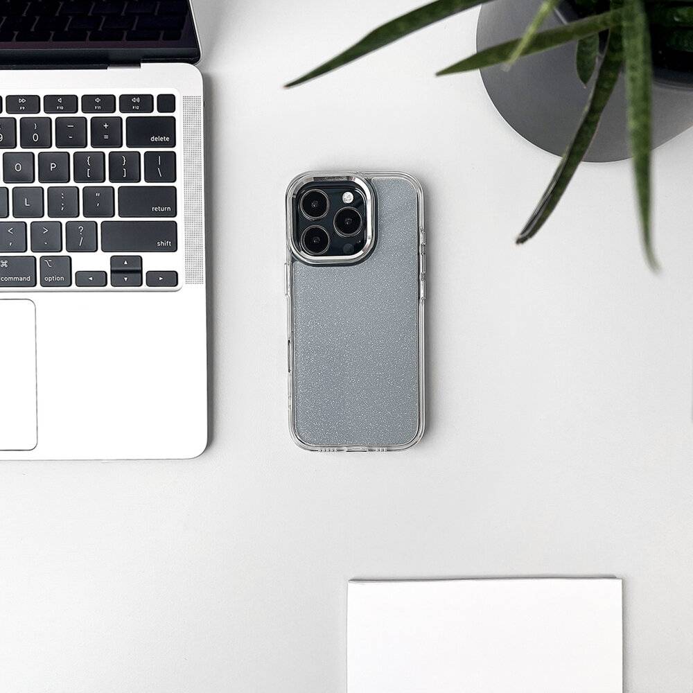 Glitter Case iPhone 16 – transparent Glitzer