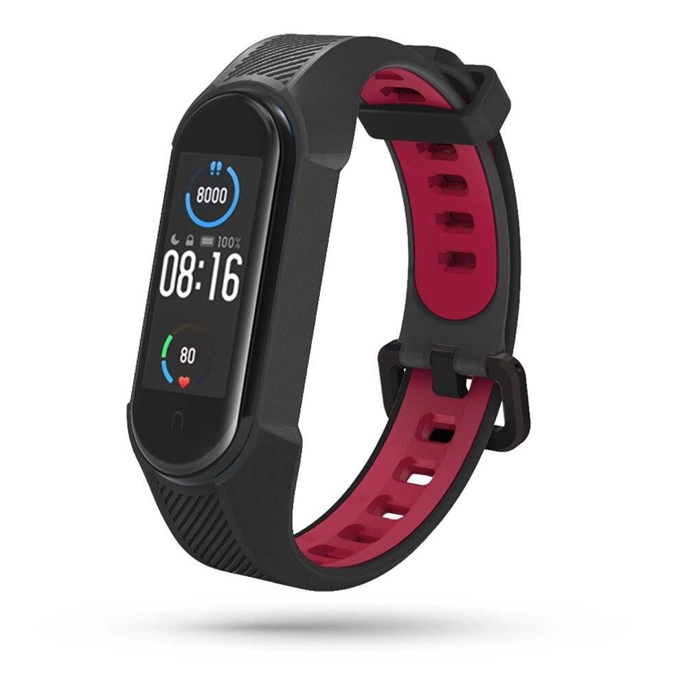 Tech-Protect Armor Armband Xiaomi Mi Smart Band 5 / 6 NFC – Schwarz Rot