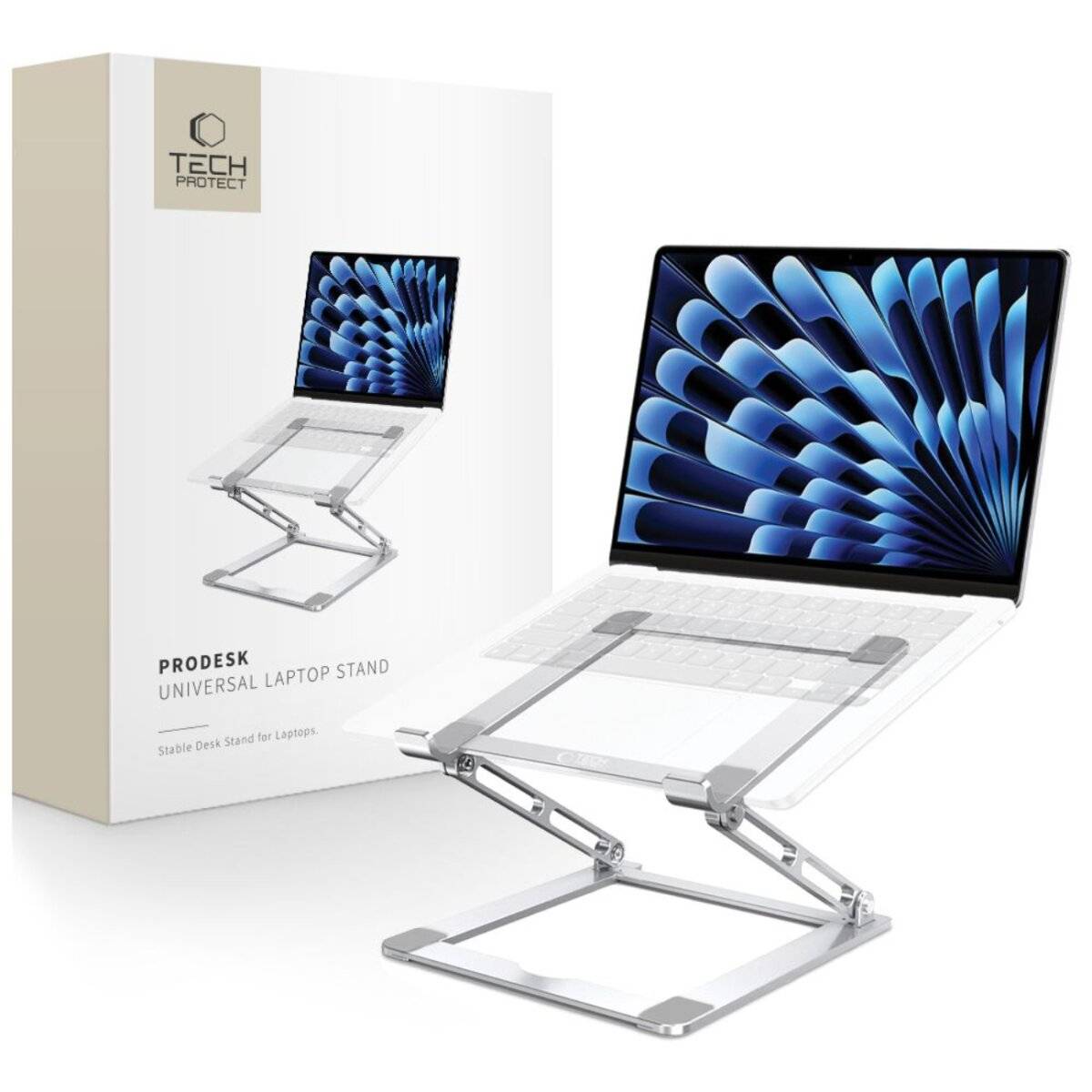 Tech-Protect ULS400 universeller ausziehbarer Ständer einen Laptop bis 17 Zoll – Silber