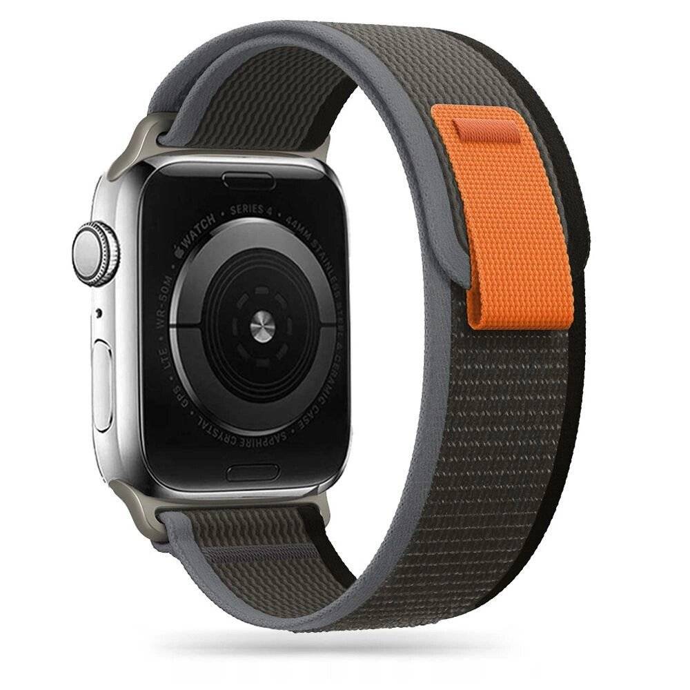 Tech-Protect Nylonarmband Apple Watch 4/5/6/7/8/9/SE/Ultra 1/2 42/44/45/49 mm – Schwarz Orange