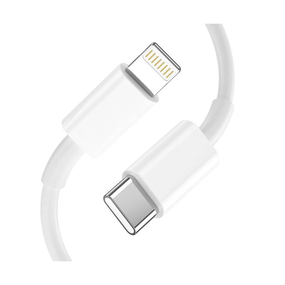 Tech-Protect C20W USB-C PD 20W / USB-A QC 3.0 Netzwerkladegerät Lightning Kabel – Weiß