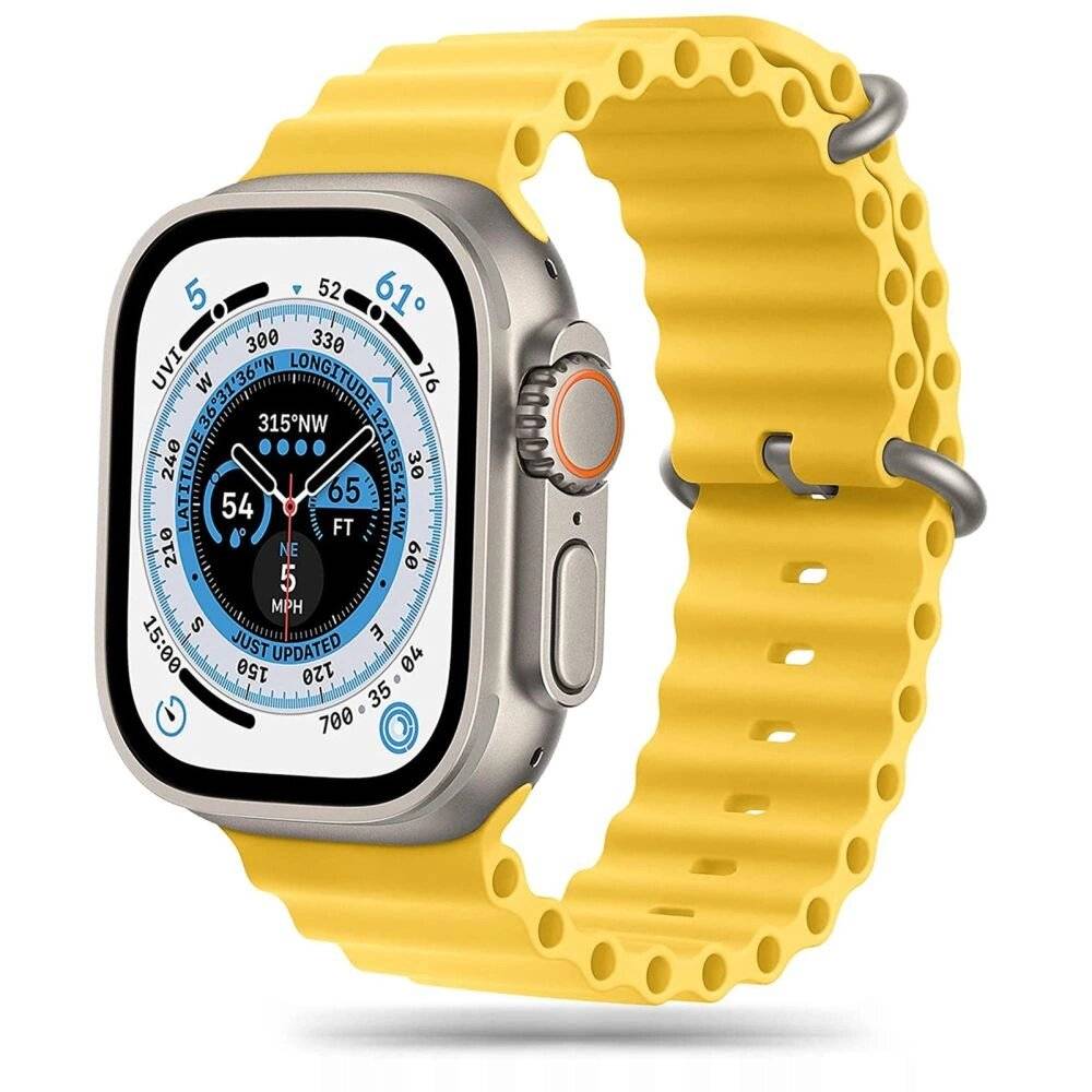 Tech-Protect IconBand Pro Armband Apple Watch 4 / 5 6 7 8 9 SE Ultra 1 2 42/44/45/49 mm – Gelb