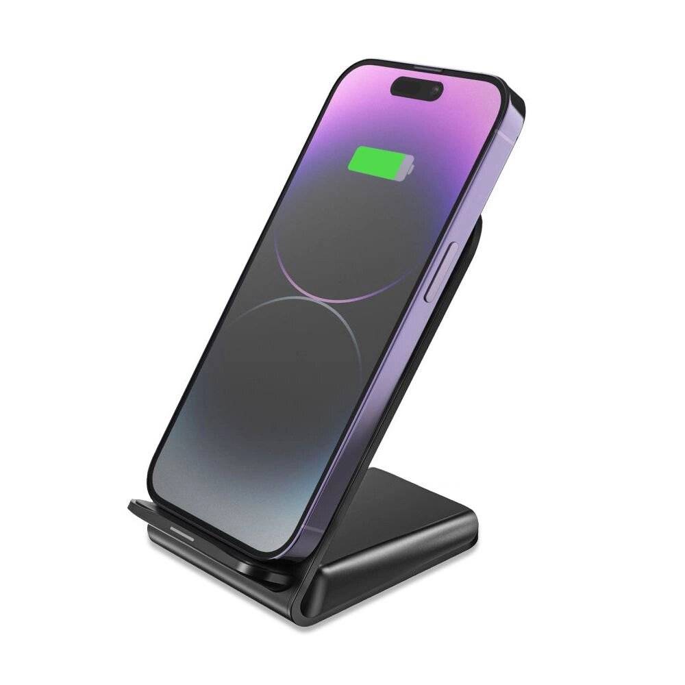 Tech-Protect QI15W-S2 15W induktives Ladegerät Form eines Ständers - Schwarz