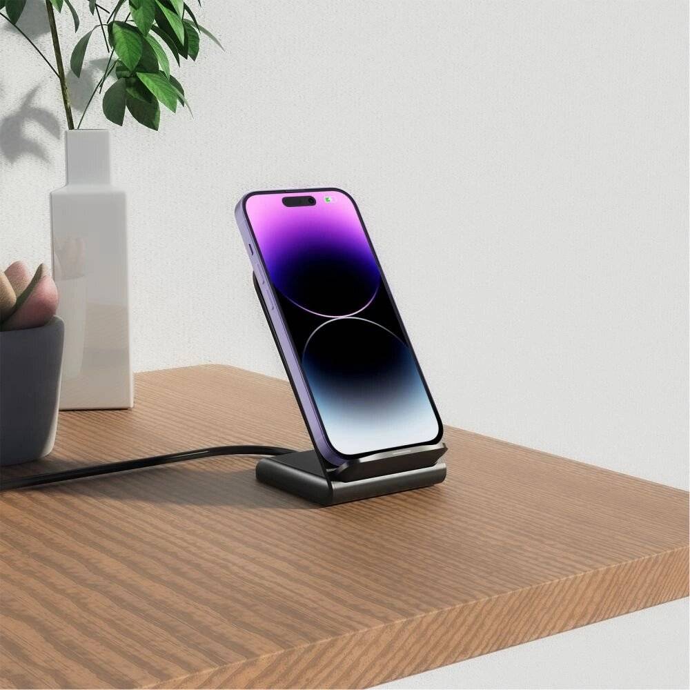 Tech-Protect QI15W-S2 15W induktives Ladegerät Form eines Ständers - Schwarz